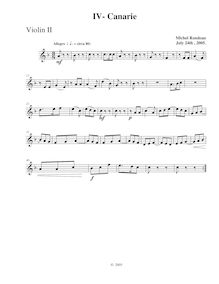 Partition violon 2,  No.5 en F major, F major, Rondeau, Michel