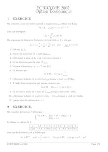 Ecricome 2005 mathematiques classe prepa hec (eco)
