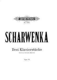 Partition complète, 3 Piano pièces, Op.86, 3 Klavierstücke, Scharwenka, Xaver