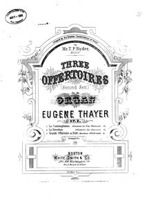 Partition Grande Offertoire De Noel, 3 Offertoires, Thayer, Eugene