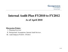 GUMC & Internal Audit