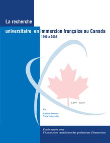 La recherche universitaire en immersion française au Canada
