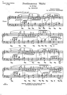 Partition , Waltz en D♭ major, valses Op.70, Chopin, Frédéric