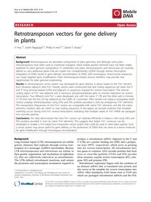 Retrotransposon vectors for gene delivery in plants