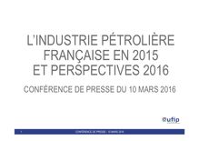 Prix du gazole : communiqué de presse de l UFIP scénario noir du patron des industries pétrolières