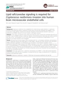 Lipid raft/caveolae signaling is required for Cryptococcus neoformansinvasion into human brain microvascular endothelial cells