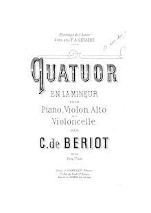 Partition Score et parties, Piano quatuor en A Minor, Op.50, A minor