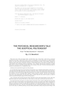 The Psychical Researcher s Tale - The Sceptical Poltergeist - From "The New Decameron", Volume III.