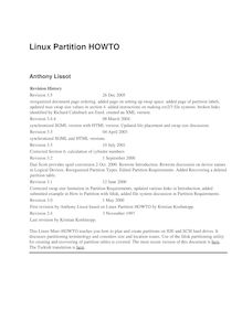 Linux Partition HOWTO