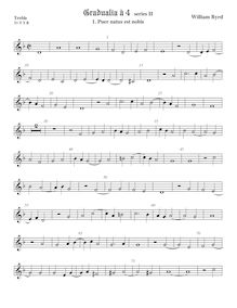 Partition viole de gambe aigue, Gradualia II, Gradualia: seu cantionum sacrarum, liber secundus par William Byrd