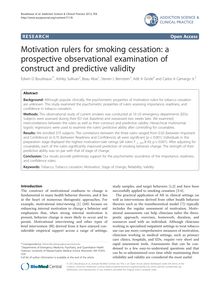 Motivation rulers for smoking cessation: a prospective observational examination of construct and predictive validity