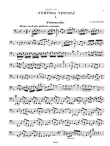 Partition violoncelle, corde quatuor  Tempora Vetusta , Tempora vetusta