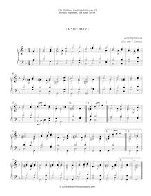 Partition , La Shy Myze, pour Mulliner Book, Keyboard: organ or harpsichord