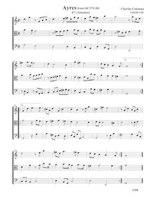 Partition , [Almaine] en G major, VdGS No.258 - partition complète (Tr A B), Aris pour 3 violes de gambe