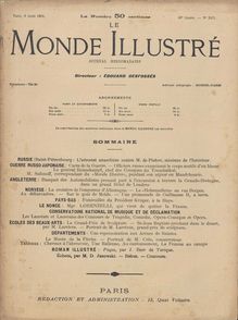LE MONDE ILLUSTRE  N° 2471 du 06 août 1904