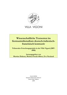 Wissenschaftliche Textsorten im Germanistikstudium