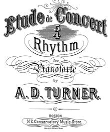 Partition , Etude en 5/4 Rhythm, Etudes de Concert, Turner, Alfred Dudley