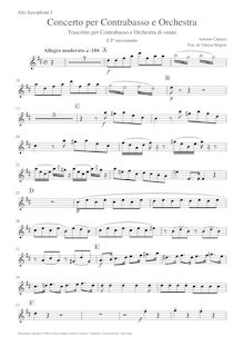 Partition Alto Saxophone I, Concerto pour Double-basse et orchestre