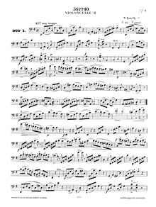 Partition violoncelle 2, 3 duos pour 2 violoncelles, Op.37, Lee, Sebastian