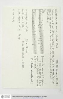 Partition complète, Concerto pour flûte d amore, hautbois d amore et viole de gambe d amore en G major, GWV 333