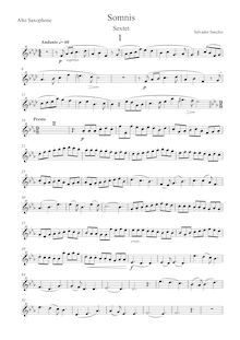 Partition Alto Saxophone, Somnis, windquintet avec sax et piano