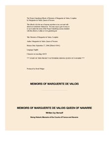 Memoirs of Marguerite de Valois — Complete [Court memoir series]