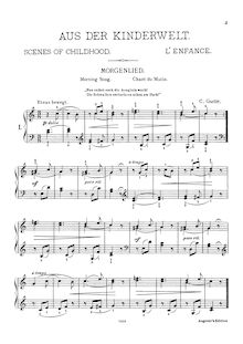 Partition complète, Aus der Kinderwelt, Op.74, Gurlitt, Cornelius par Cornelius Gurlitt