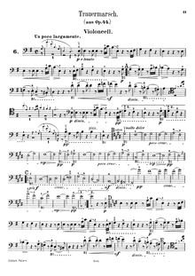 Partition de violoncelle, Piano quintette en E-flat major, Op.44