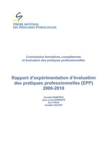 DPC des pédicures-podologues - Rapport expérimentation EPP 2008 2010 podologues