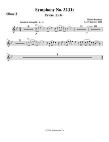 Partition hautbois 2, Symphony No.32, C major, Rondeau, Michel par Michel Rondeau