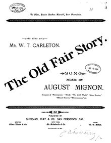 Partition complète, pour Old Fair Story, Song., E♭ major, Darling, John Augustus