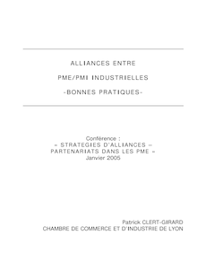 Alliances entre PME/PMI 