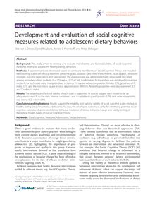 Development and evaluation of social cognitive measures related to adolescent dietary behaviors