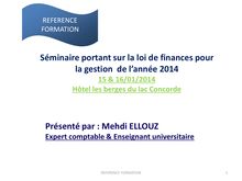 commentaires Mehdi Ellouz Loi de Finances 2014 Tunisie