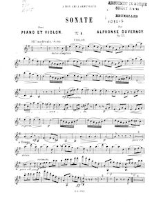 Partition de violon, violon Sonata No.1, Op.23, G Major