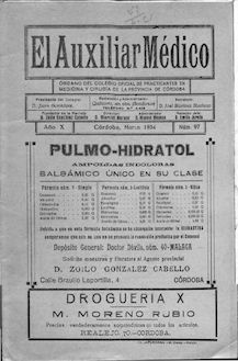 El Auxiliar Médico: revista mensual profesional, n. 097 (1934)