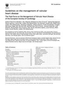 Management of valvular heart disease