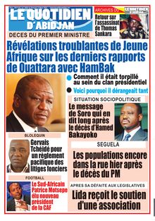 Le Quotidien d’Abidjan n°3052 - du samedi 13 mars 2021