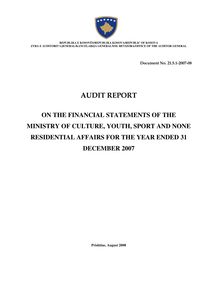 Final Audit Report on the FS of MCYS for 2007