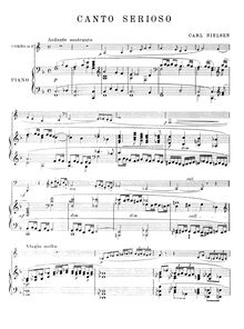 Partition de piano, Canto Serioso, Nielsen, Carl
