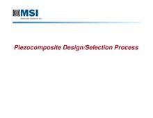 Tutorial - Piezocomposite Transducer Design