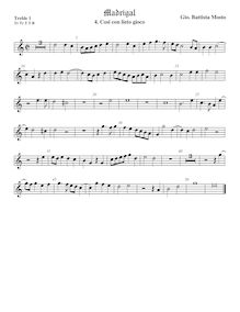 Partition viole de gambe aigue 1, Madrigali a 5 voci, Libro 2, Mosto, Giovanni Battista par Giovanni Battista Mosto