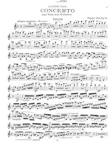 Partition de violon, violon Concerto No.4, C major, Moór, Emanuel
