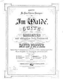 Partition de violoncelle, Im Walde , Popper, David