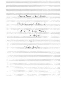 Partition complète, Sonata pour 2 violons, A minor, Ysaÿe, Eugène