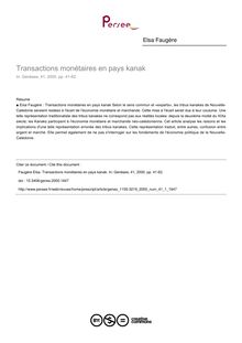 Transactions monétaires en pays kanak - article ; n°1 ; vol.41, pg 41-62