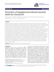 Prevention of hypoglycemia-induced neuronal death by minocycline