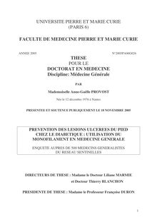 UNIVERSITE PIERRE ET MARIE CURIE (PARIS 6) FACULTE DE MEDECINE ...