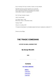 The Tragic Comedians — Complete