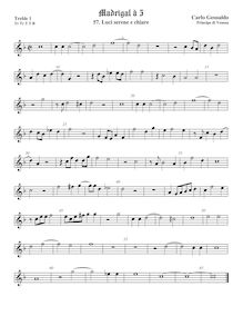 Partition viole de gambe aigue 1, Madrigali A Cinque Voci. Quatro Libro par Carlo Gesualdo